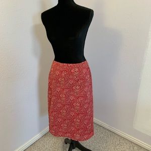 Old Navy Pink Paisley Straight Skirt, Size 16